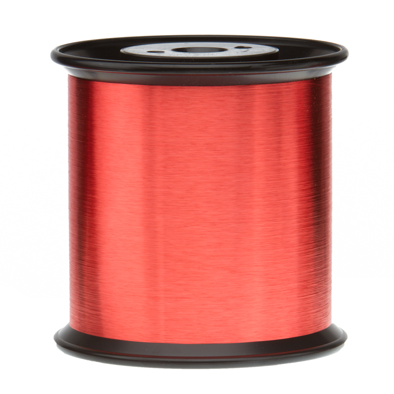 42 AWG Gauge Enameled Copper Magnet Wire 5.0 lbs 0.0026″ 155C Red MW-79-C