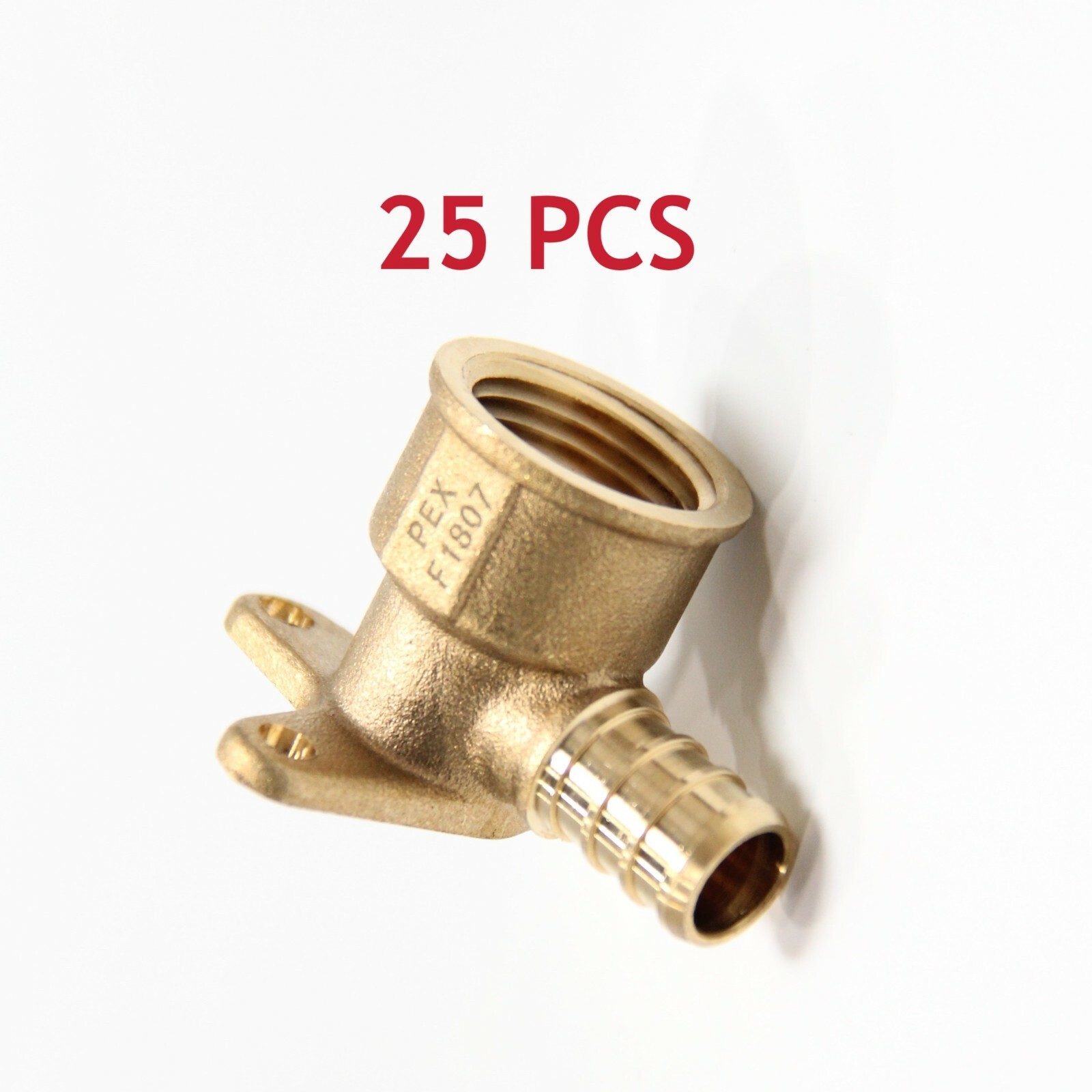 EFIELD 25 PCS 1/2″ PEX x 1/2″ Female NPT Drop-ear Elbow Crimp Brass Fitting