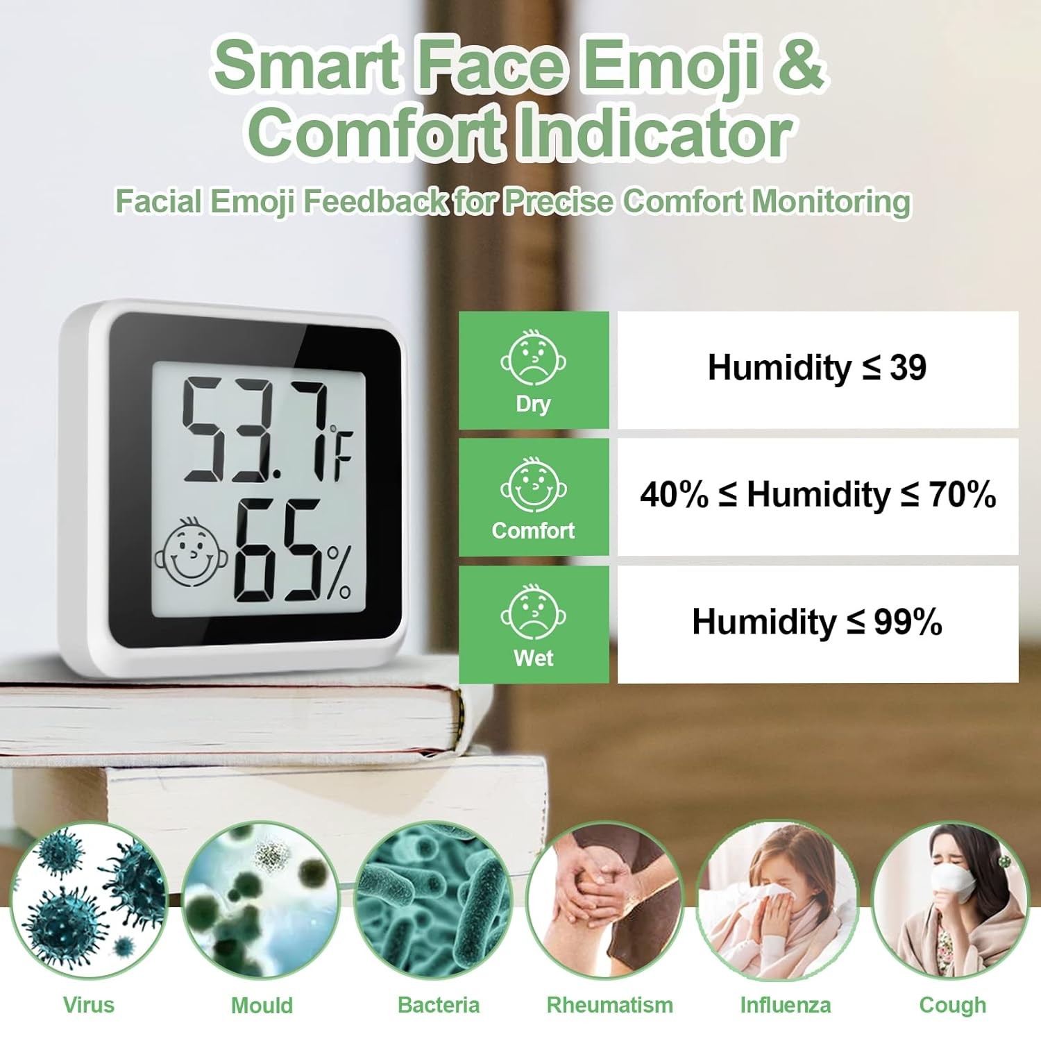 Indoor Humidity Meter Hygrometer 4Pack, Room Thermometer for Accurate Room…