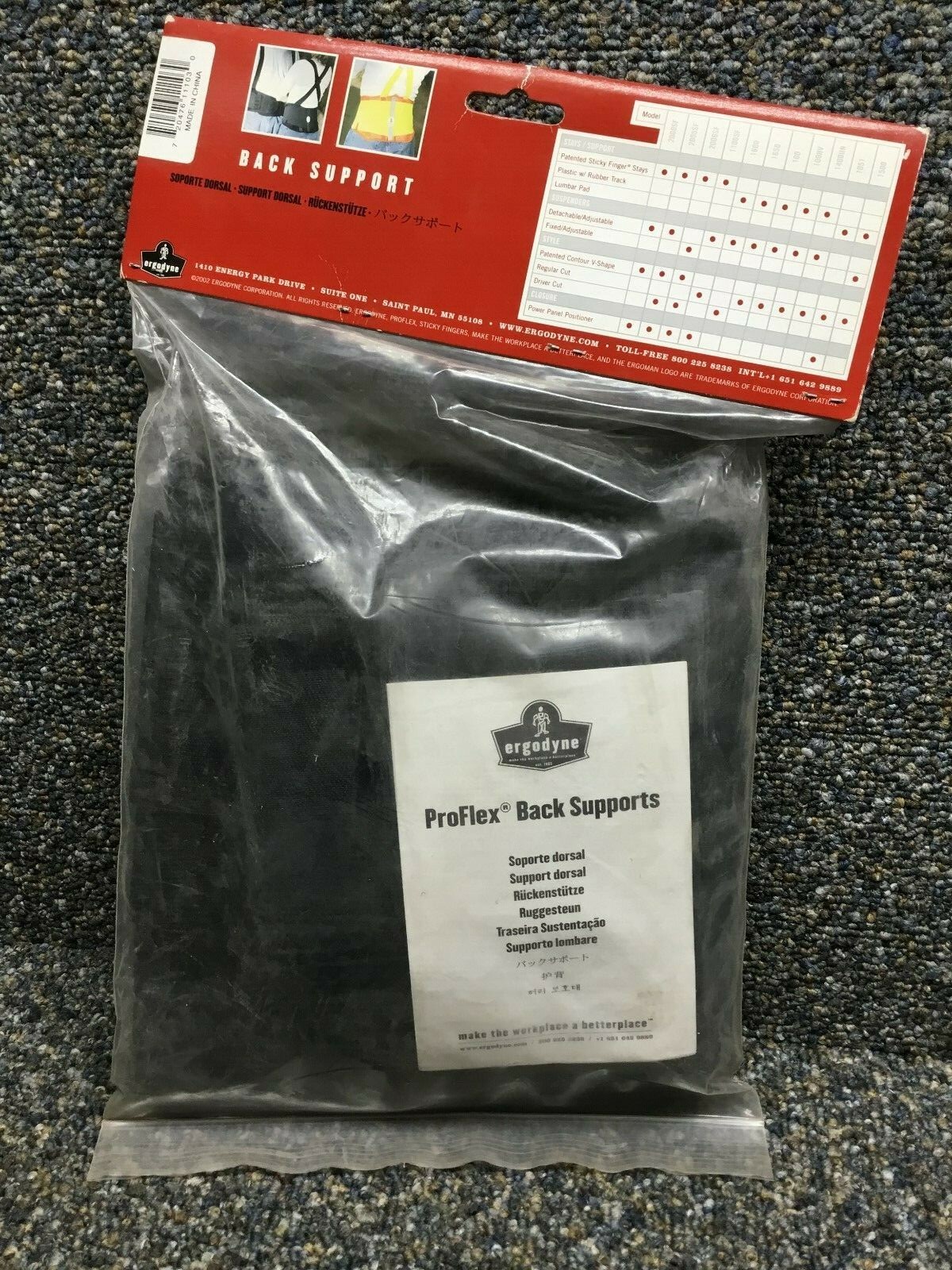 ProFlex 1600 Standard Elastic Back Support, Black, Medium
