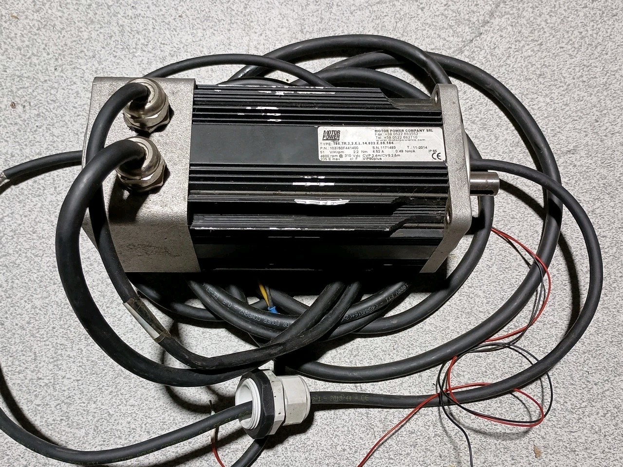 MOTOR POWER Co. Servo Motor 103750F441400 4600rpm@310vdc 235 Emax