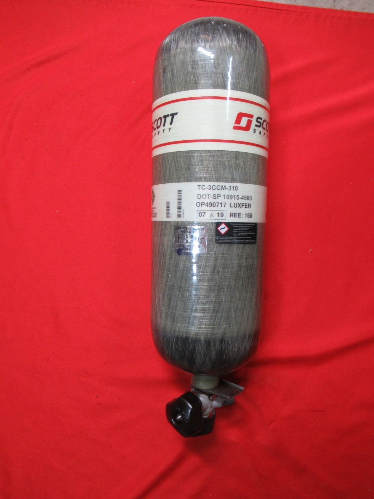 SCOTT 4500 PSI 60 Minute Air Cylinder DOM 07/2019 SCBA RIT CURRENT HYDRO 2025