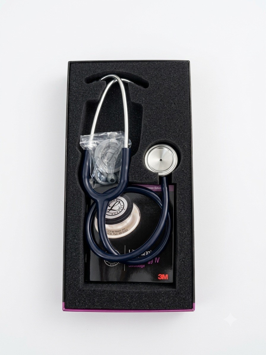 Navy Blue Cardiology Classic III Stethoscope Open Box