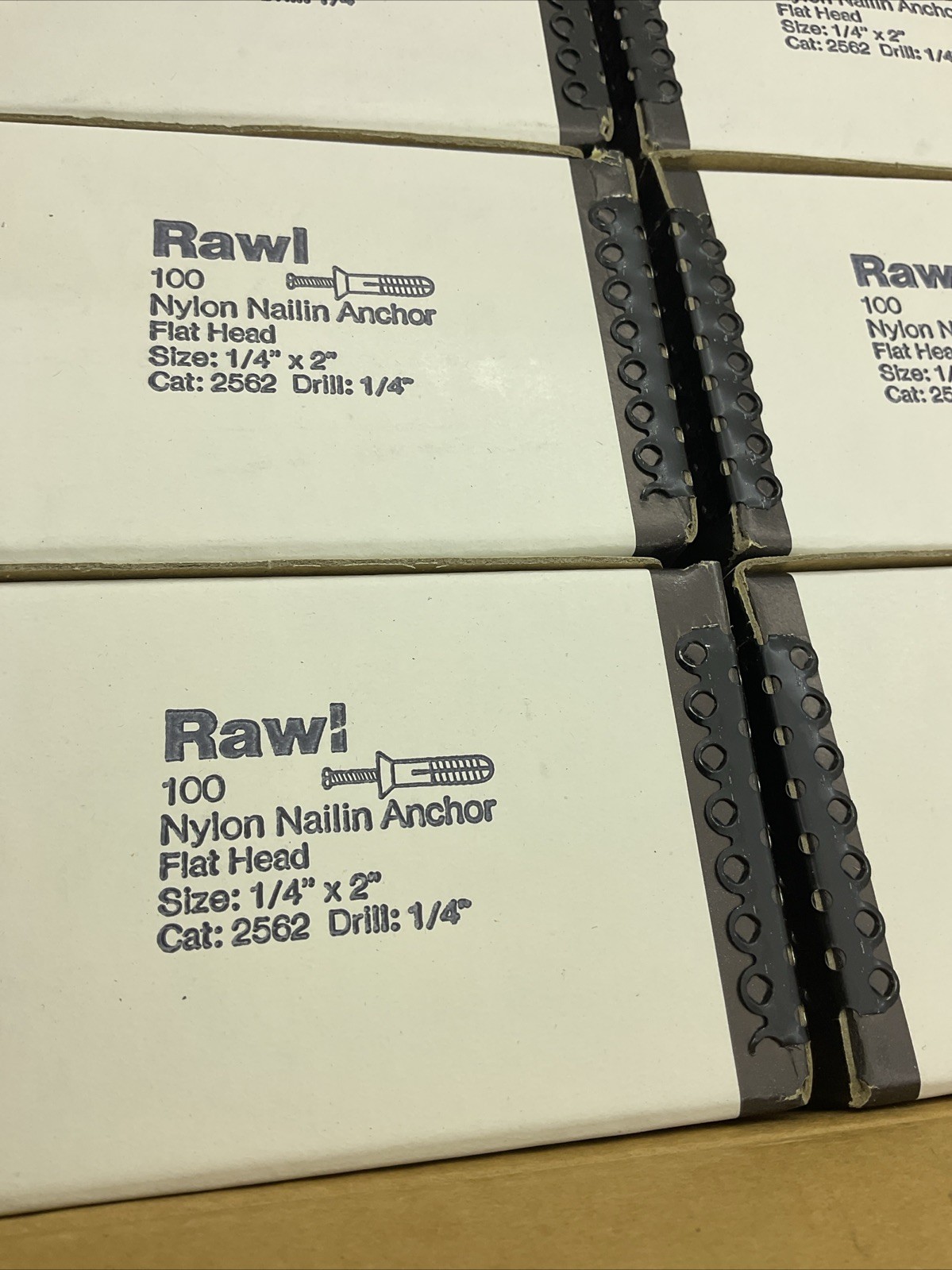 1/4″ x 2″ Nylon Plastic Mushroom Light Weight Nail Drive Anchors 1000 PCS