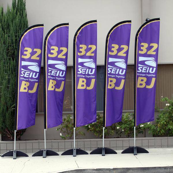 15′ Full Color Custom Tall Swooper Advertising Flag Feather Banner Digital Print