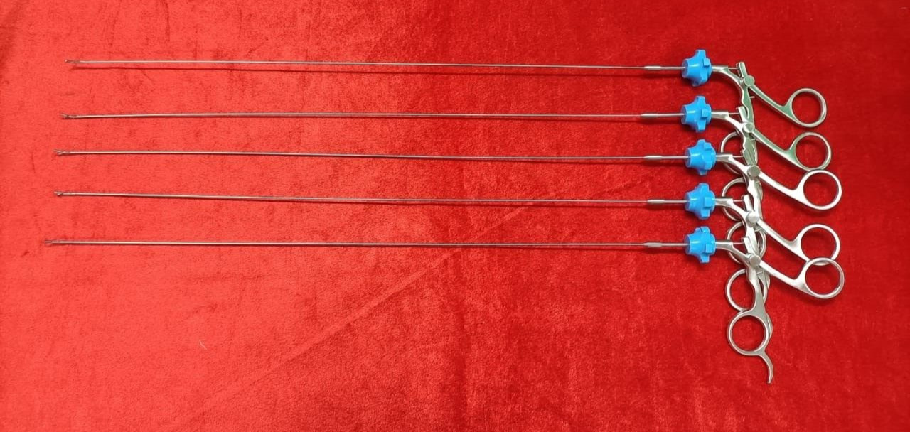 5pc – Hysteroscopy Semi Rigid Rotatable Alligator 5FR 40CM Reusable Instruments