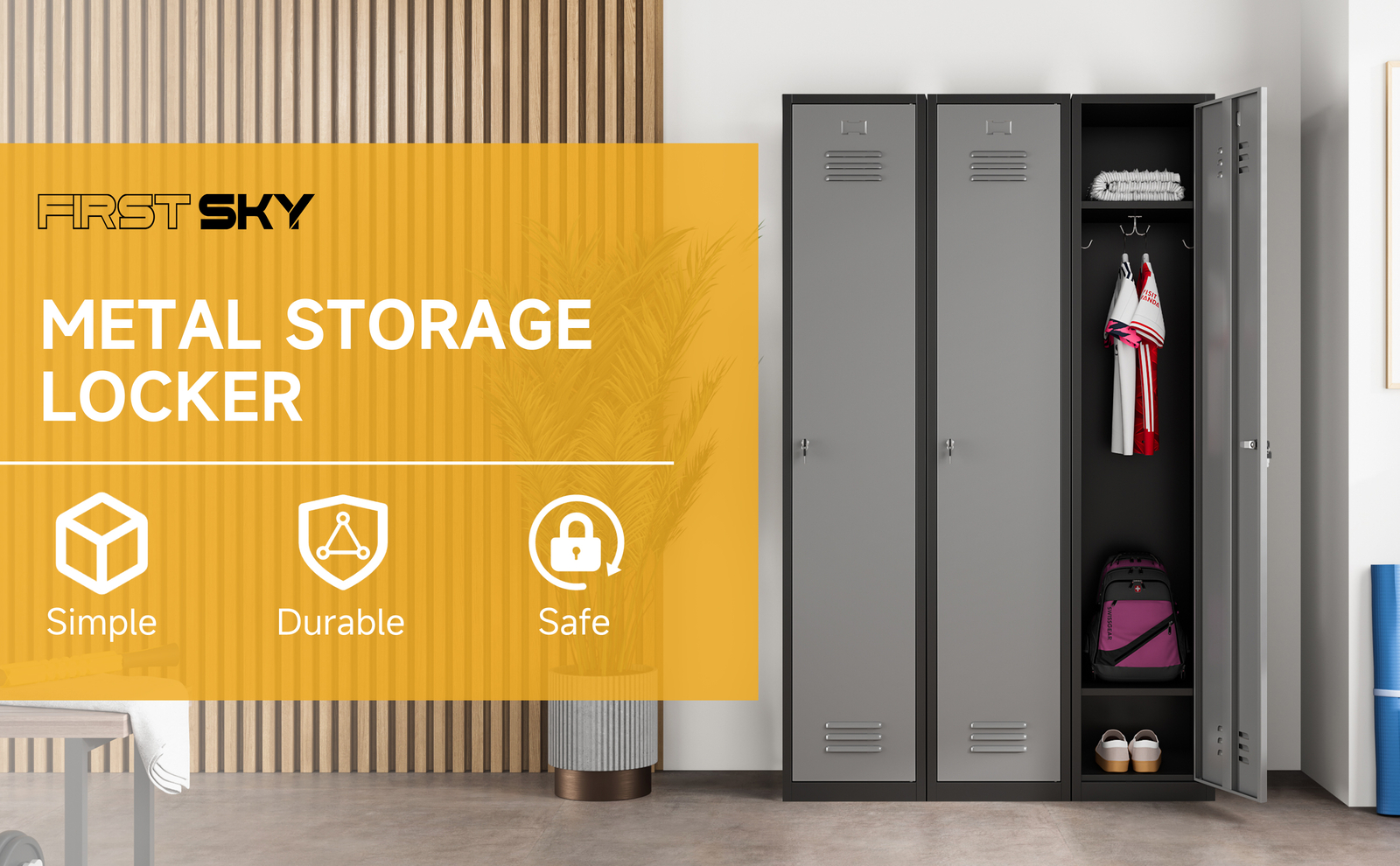 Metal Locker Wardrobes Metal Storage Cabinet Closets for Home Office Bedroom GYM
