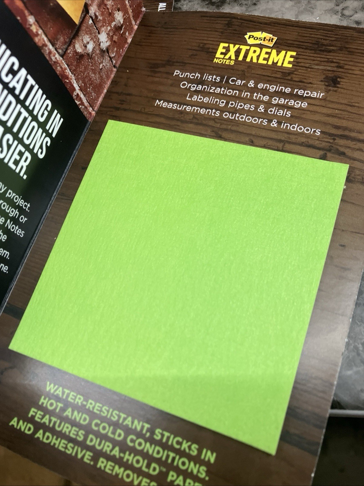 Post-it Extreme Notes 3″x3″ 3 Pack 105 Sheets Orange Green Yellow New Sealed