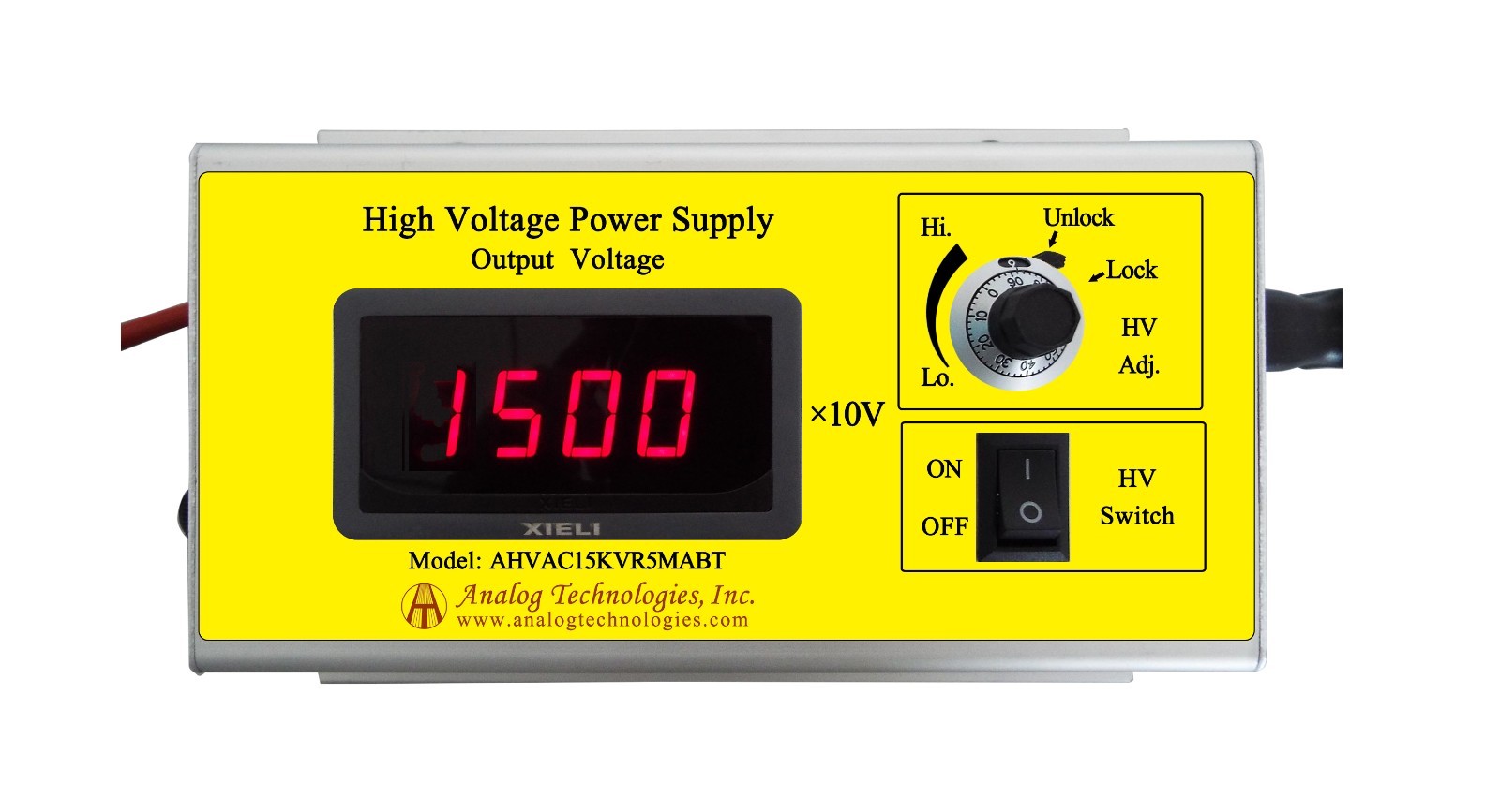 AHVAC15KVR5MABT High Voltage AC-DC Power Supply 90-230V Input 15kV 0.5mA Output