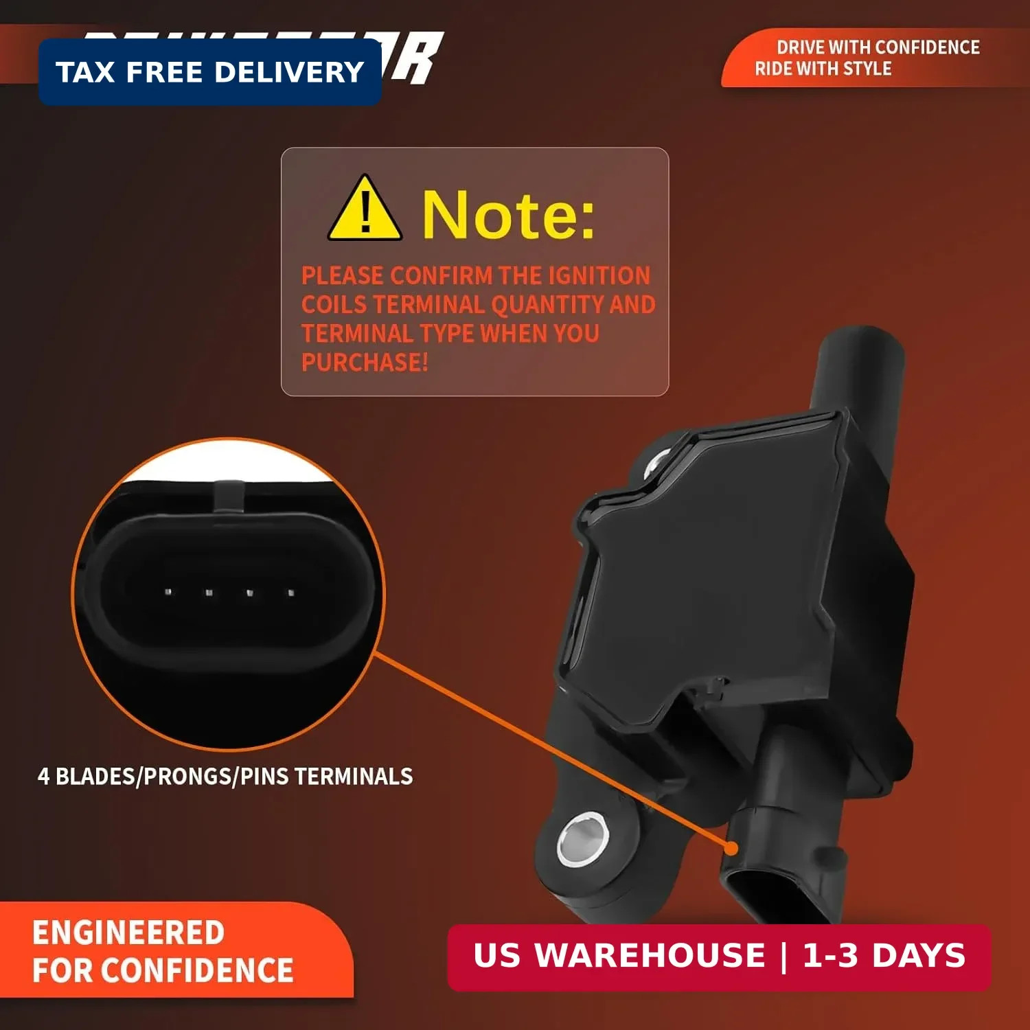 Ignition Coil Pack Compatible for Chevrolet Silverado 1500 Silverado 2500 Avalan