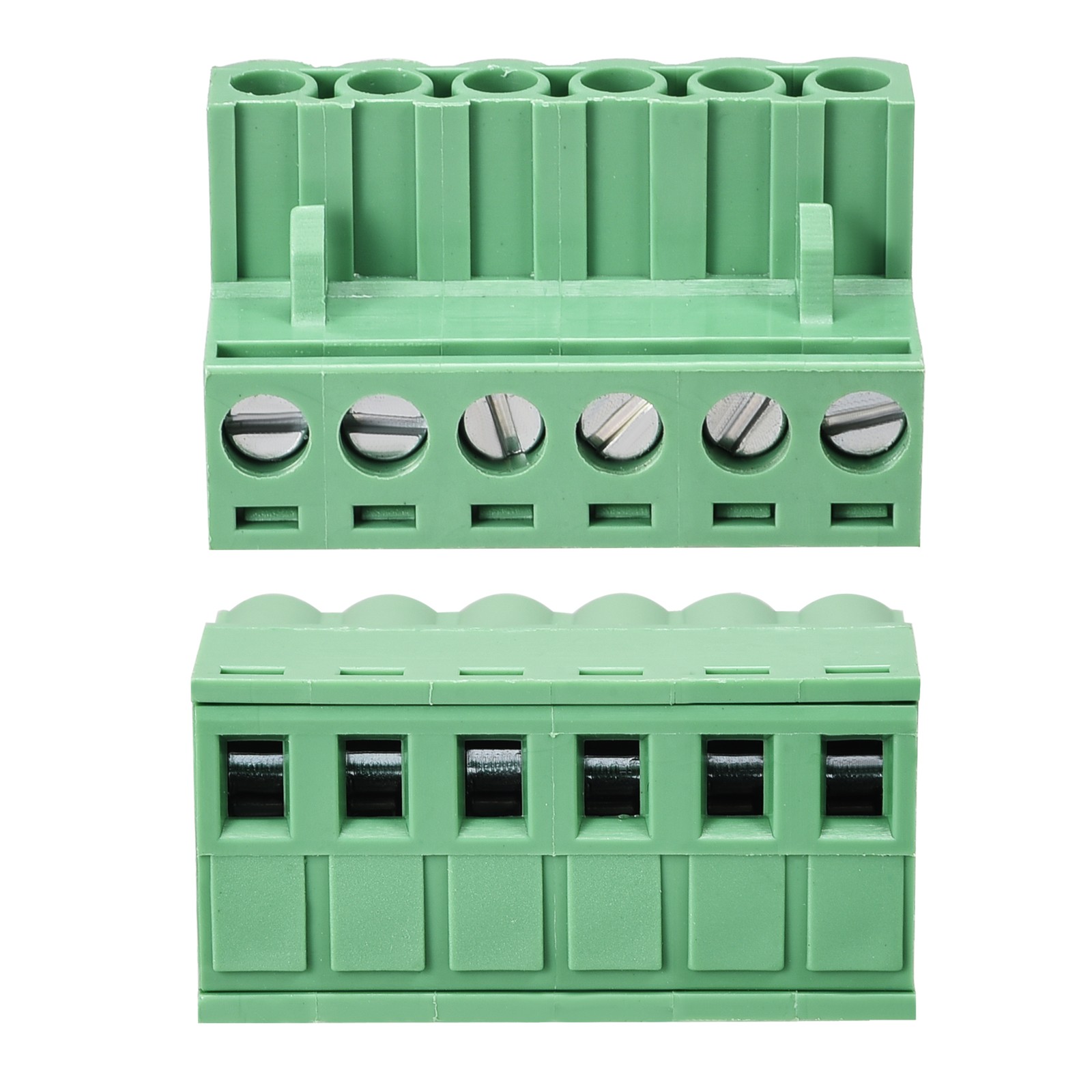 5Sets 6-Pin 5.08mm Pitch Right Angle PCB Screw Terminal Block Connector