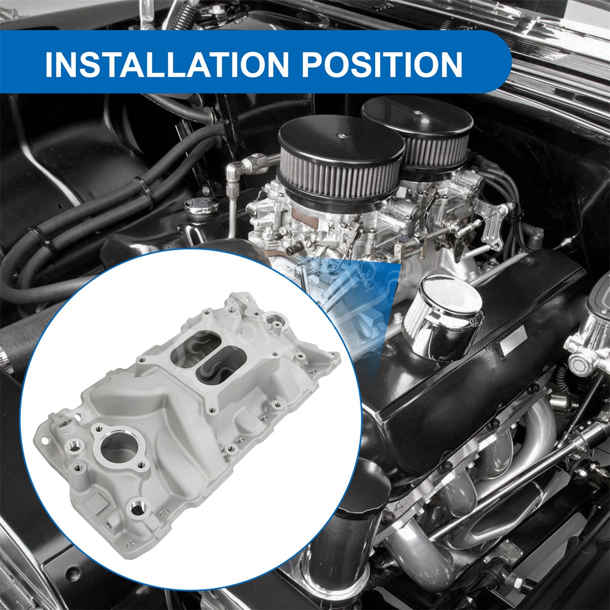 262-400 2701 Performer EPS Intake Manifold Fits For Small Block Chevy 1955-1986