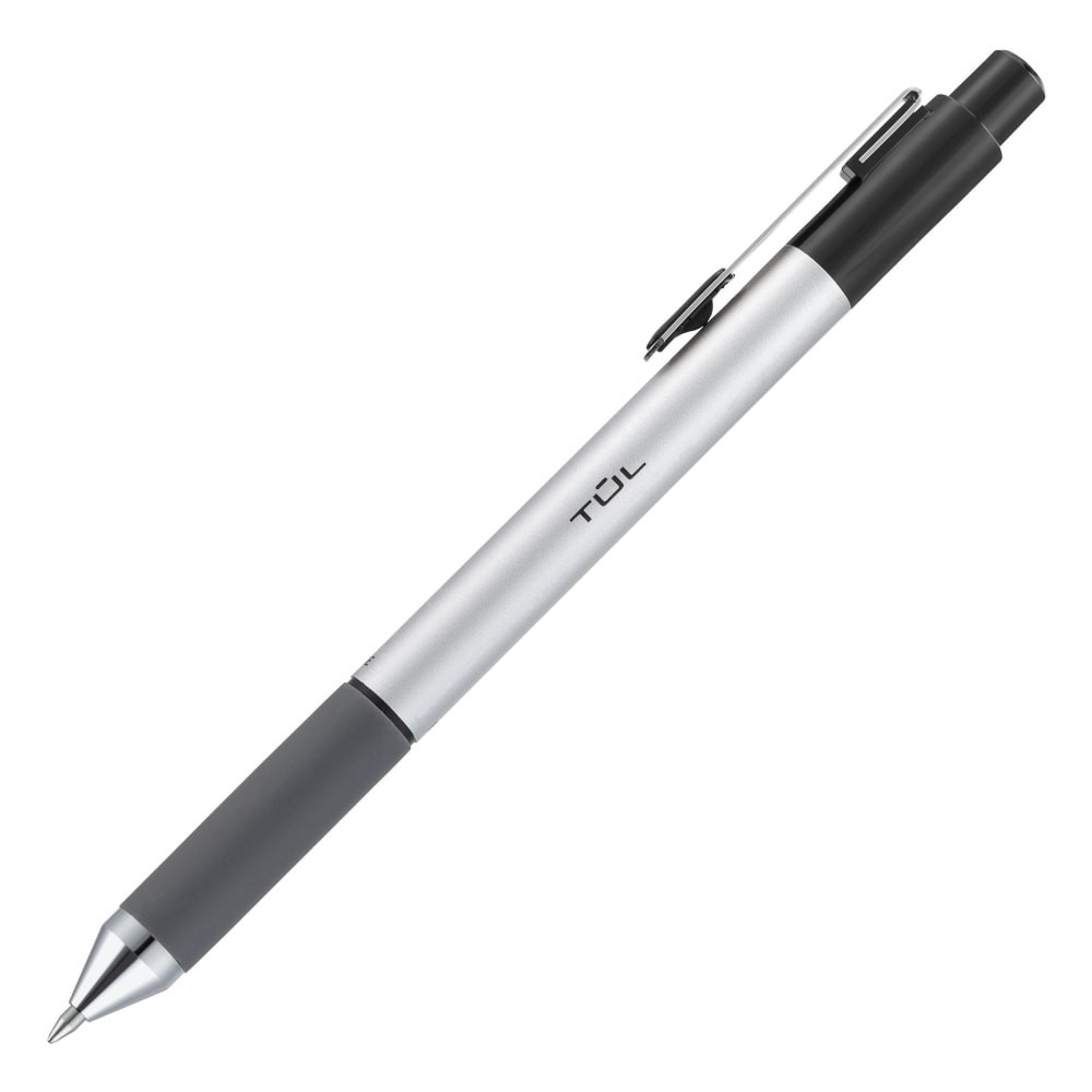 TUL BP3 Ballpoint, Retractable, Fine Point, 0.8 mm, Silver Barrel, Black Ink