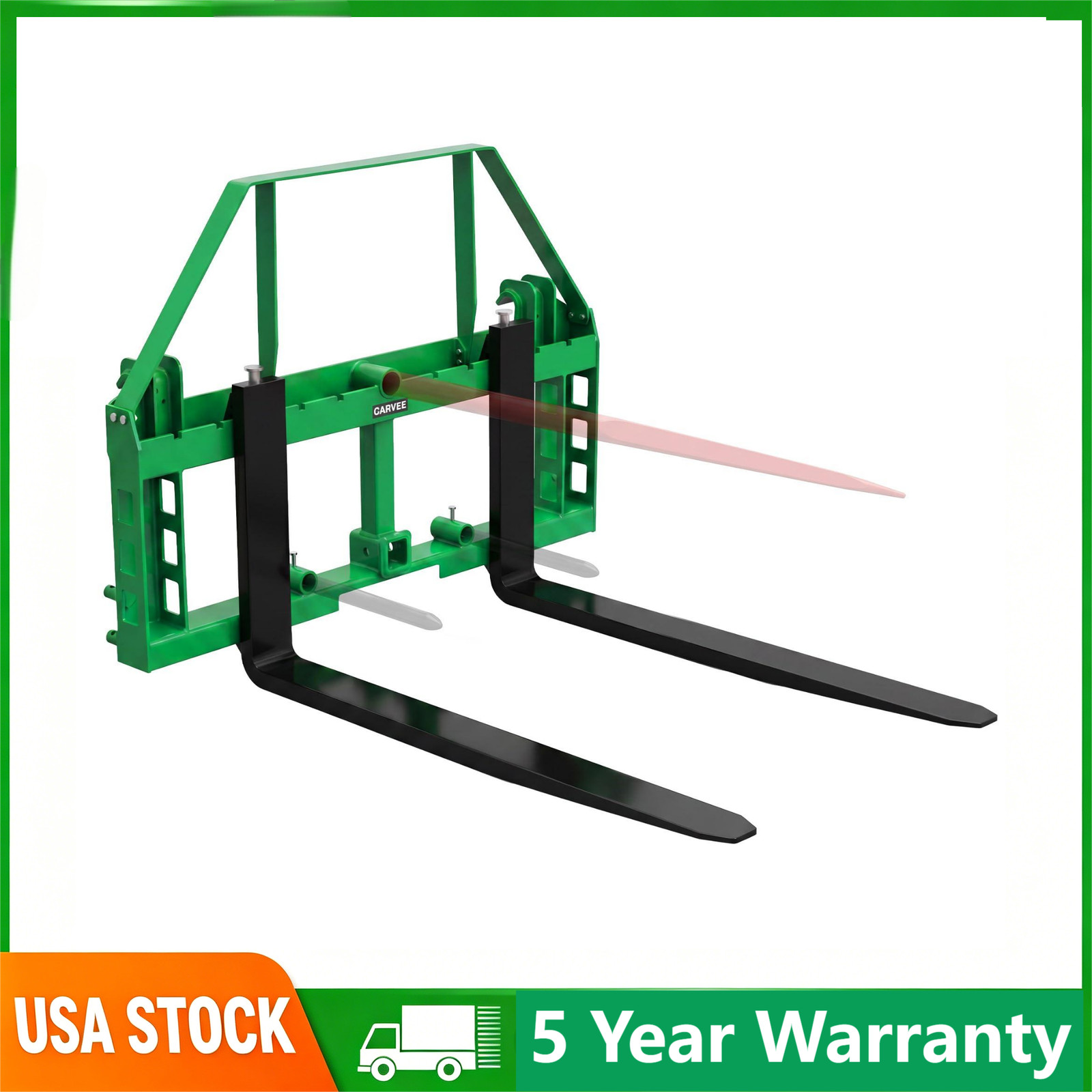 4000 LBS Pallet Fork Frame w/48″ Fork Blades JD Tractors 49″ Skid Steer Pallet