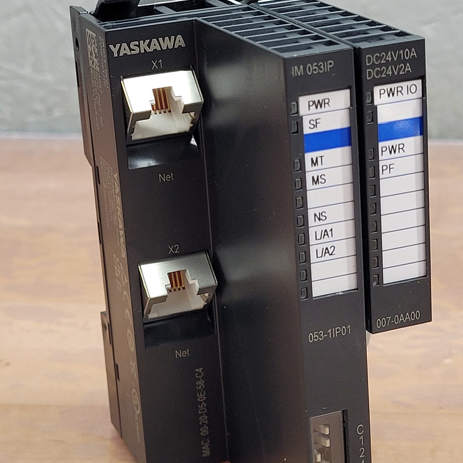 YASKAWA 053-1IP01, Interface Module, Ethernet/IP I/O, 24V – USED