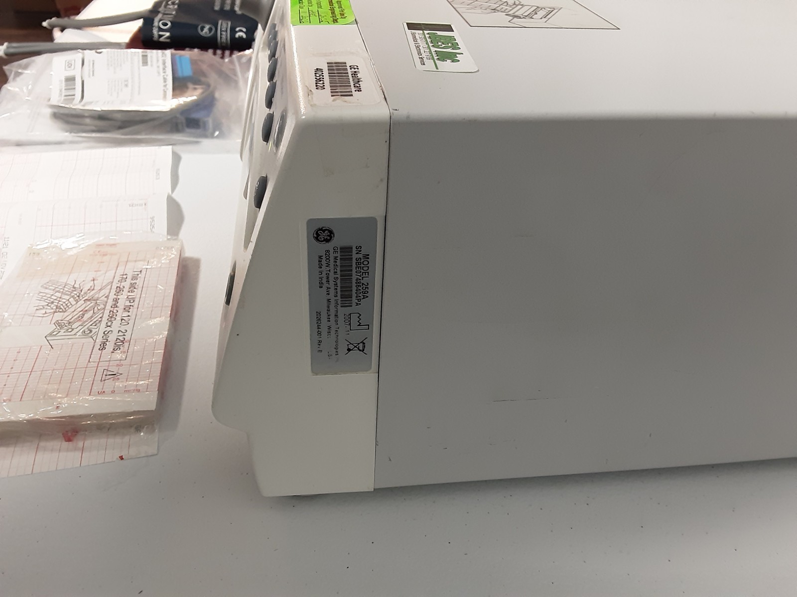 GE 259A Maternal/Fetal Monitor W/ Probes, All Accessories On Pic 30 Days Return