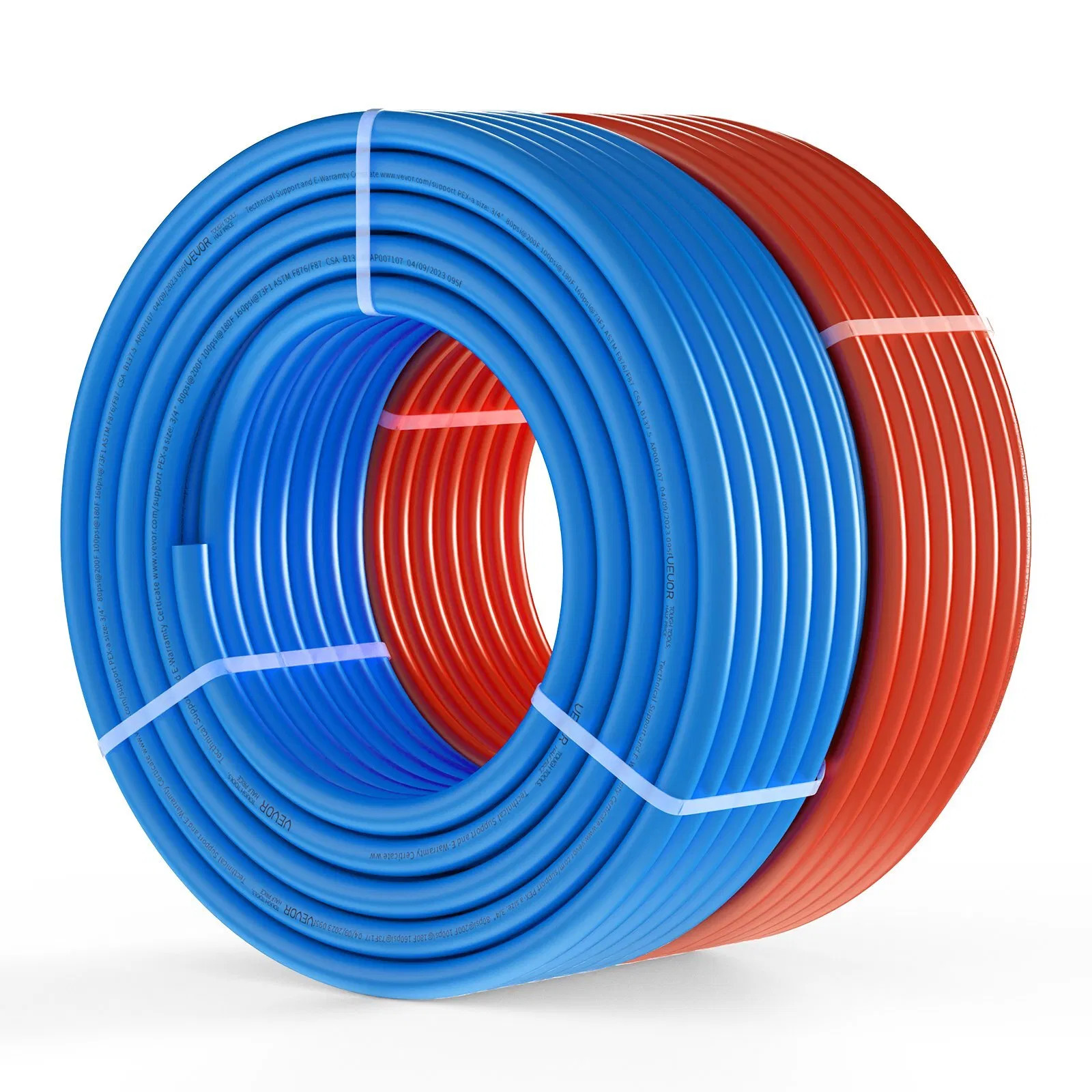 PEX Pipe 3/4 Inch, 2 x 100 Feet Length PEX-A Flexible Pipe Tubing for Potable Wa