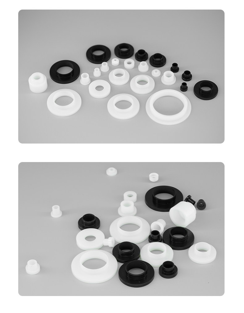 Black Insulating T-shaped Step Nylon Washer Transistor Pad Plastic Gasket Liner