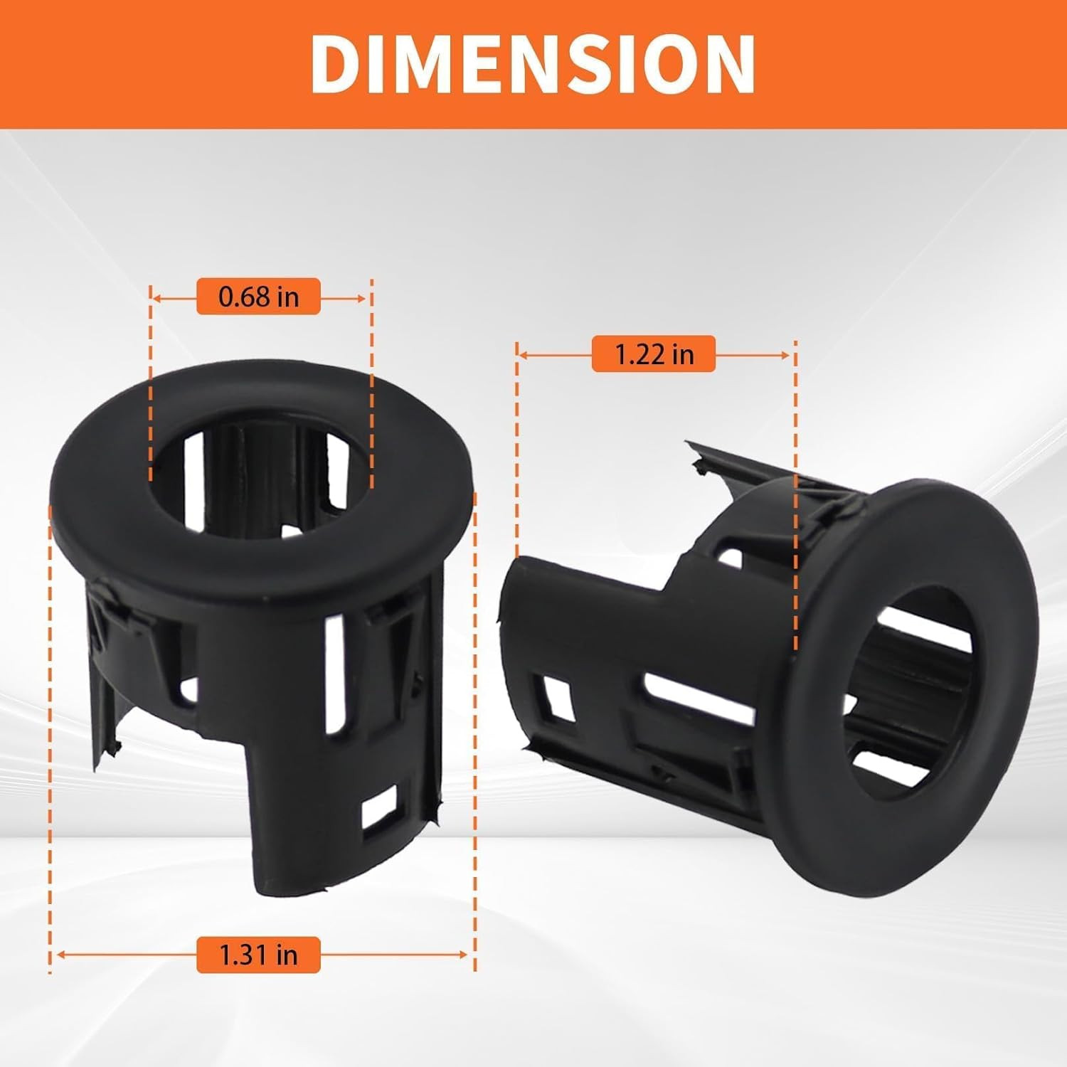 4X Parking Assist Sensor Mount Bracket Bezels Compatible with 2014-2018 Ram…