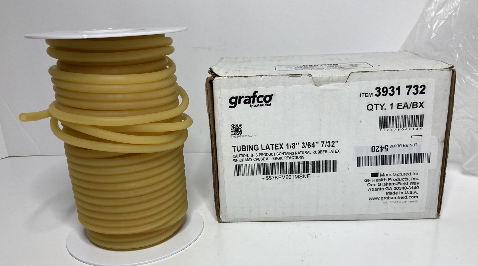 Grafco By Graham-field 1/8” 3/64” 7/32” latex tubing