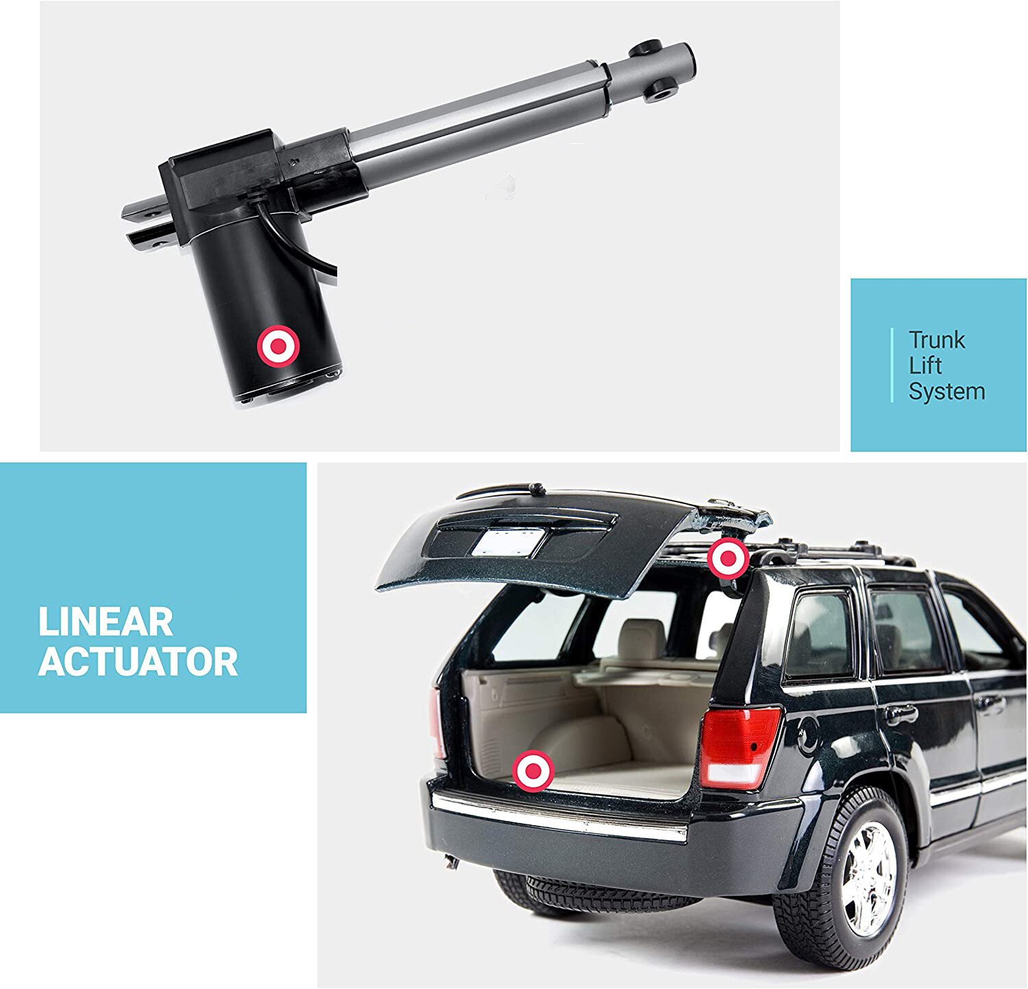 6000N 1320lbs 12V Heavy Duty Linear Actuator 2″ – 40inch 1000MM Stroke Electric