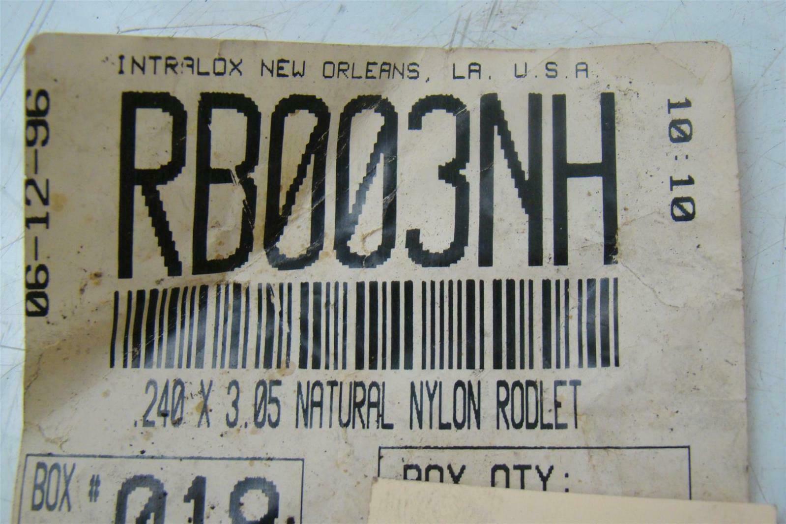 INTRALOX .240 X 3.05 NATURAL NYLON RODLET RB003NH