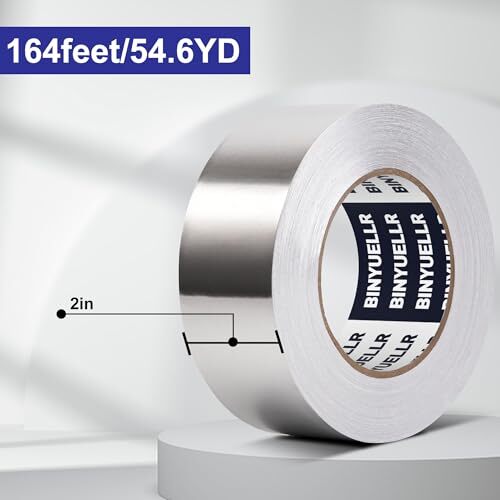Aluminum Foil Tape – 2 Inch x HVAC Tape Silver Metal Tape for 164 Feet