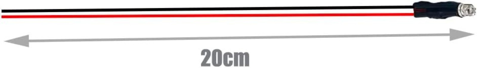 20pcs Pre Wired Red Blinking LED Lights 3mm Flashing 1.5Hz DC 12 Vo Color: Red