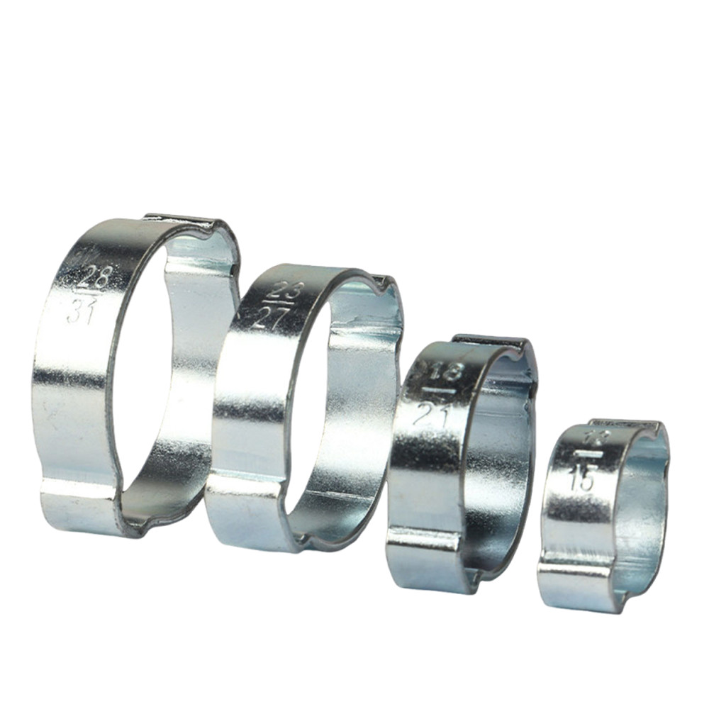 Double Ear Clamps O Clips Hose Pipe Clip Crimp Air Silicone Petrol Water Fuel