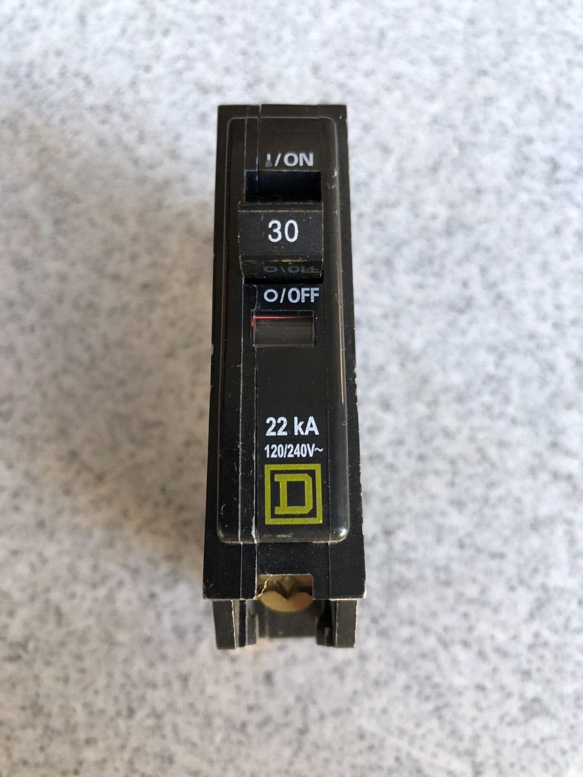 SQUARE D QO130VH 1P 30A 120V 22K plug-in circuit breaker