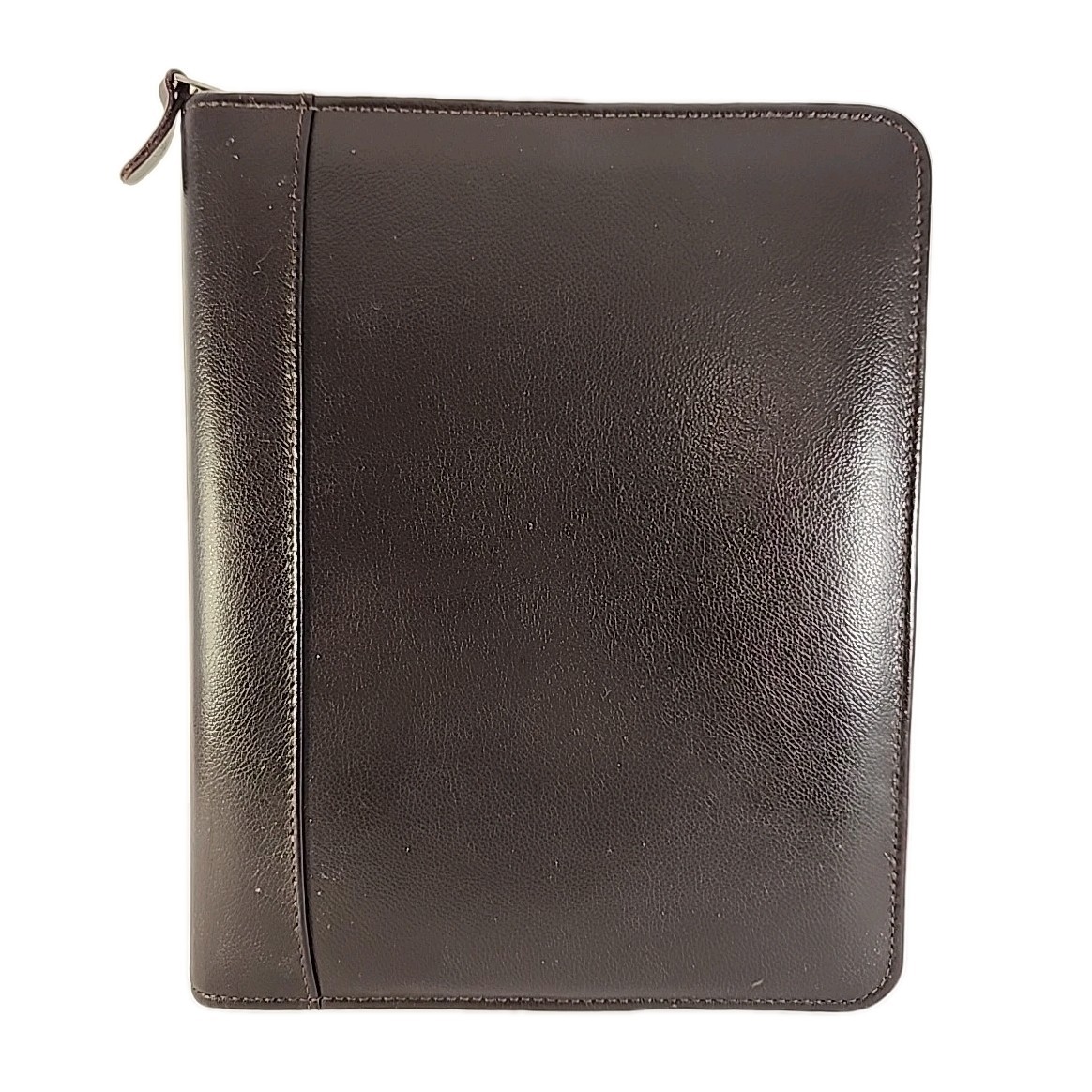 VTG Franklin Covey Genuine Cowhide Leather 7-Ring Planner Made In USA 9×11 Brown