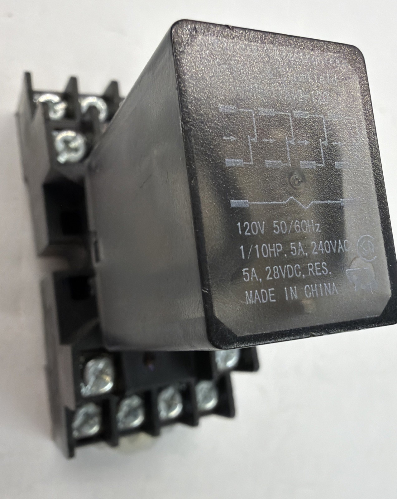 Tyco Potter & Brumfield KHU-17A12-120V AC Relay KHU-17A12-120 W/Base 1/10HP