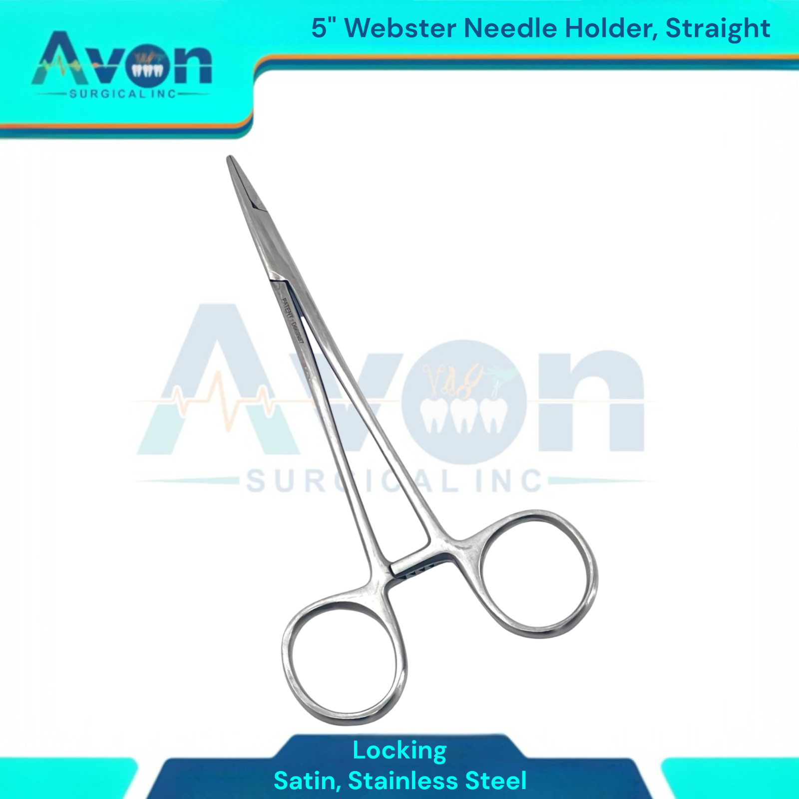 Set of 2 Needle Drivers 5″ + 6″ Webster Needle Holders – Satin – Stainless Steel