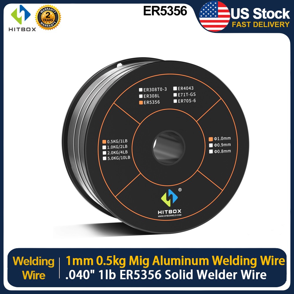 0.5kg 1.0mm ER5356 Solid Wire MIG Welding Wire Aluminium Magnesium Alloy Gas US
