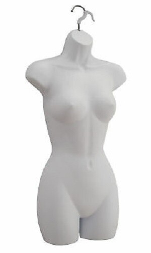 2 Clothing Display Torso Forms Fits S – L Hanging Male Female Mannequin Frosted