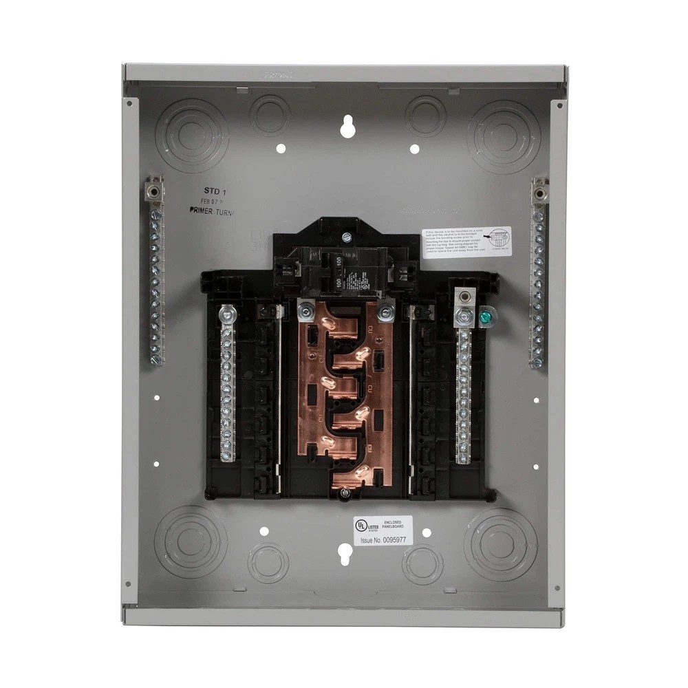 Pn1224B1100C Pn Series 100 Amp 12-Space 24-Circuit Main Breaker Plug-On Neutral