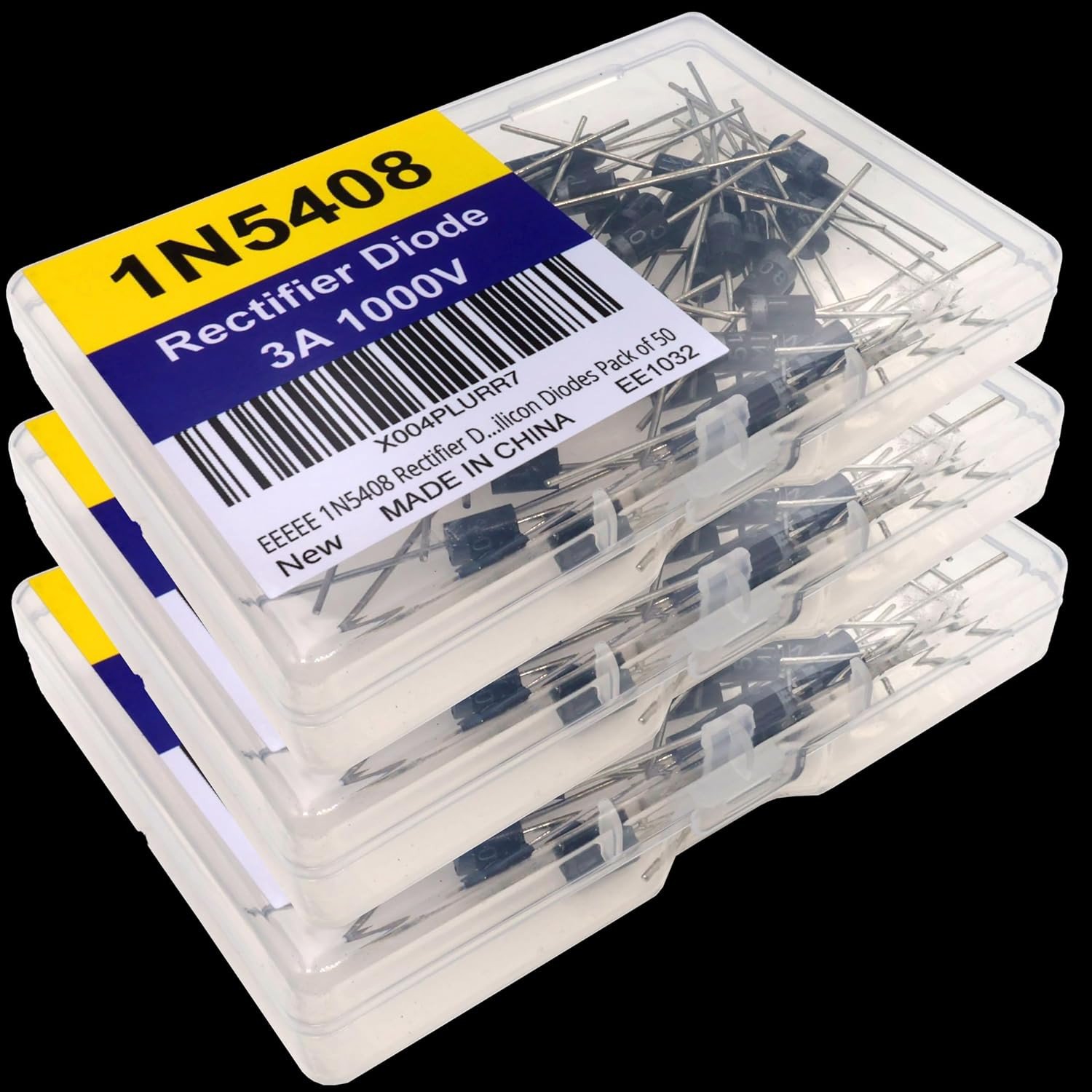 50Pcs 1N5408 Rectifier Diodes 3A 1000V Silicon DO-201AD Electronic Components