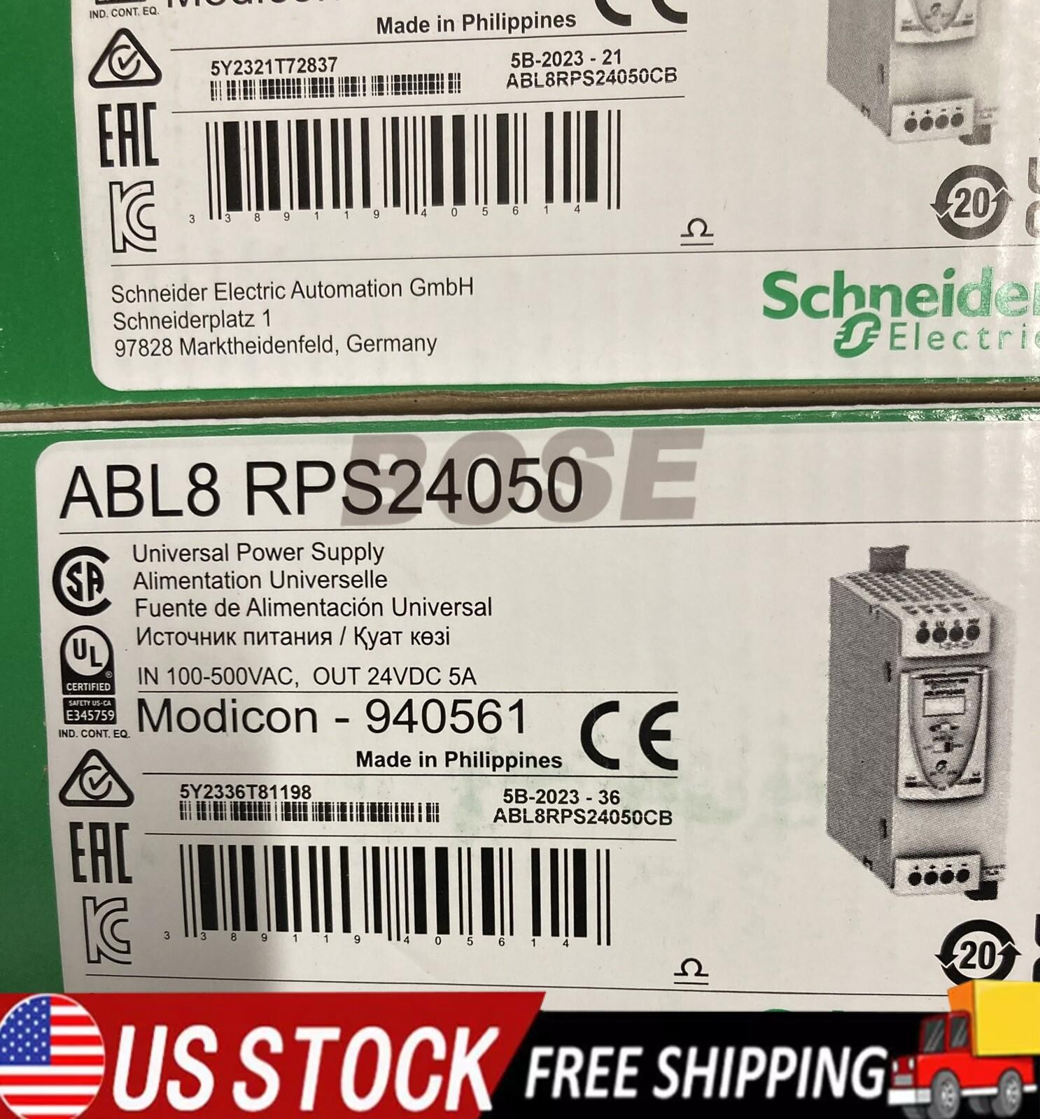 New In Box Schneider ABL8RPS24050 24V 5A Power Supply