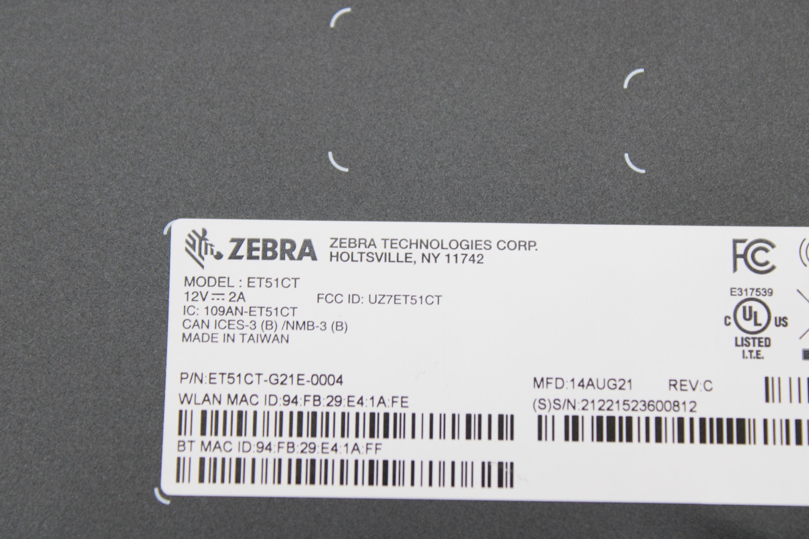 LOT OF 2 Zebra ET51CT ET51 Enterprise Tablets ET51CT-G21E-0004 – FOR PARTS