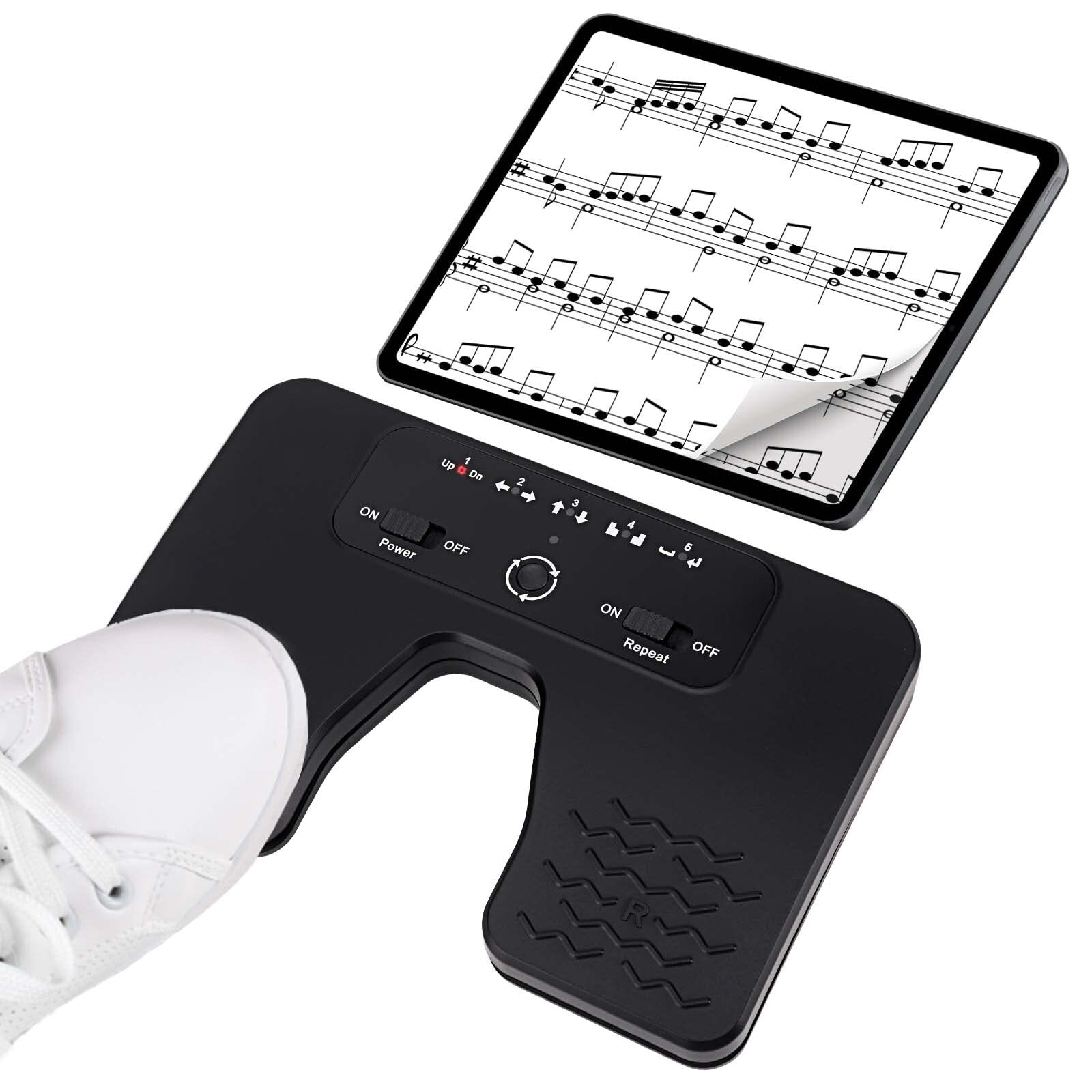 Wireless Foot Pedal Double Switch Music Page Turner for Tablets Smartphones R…
