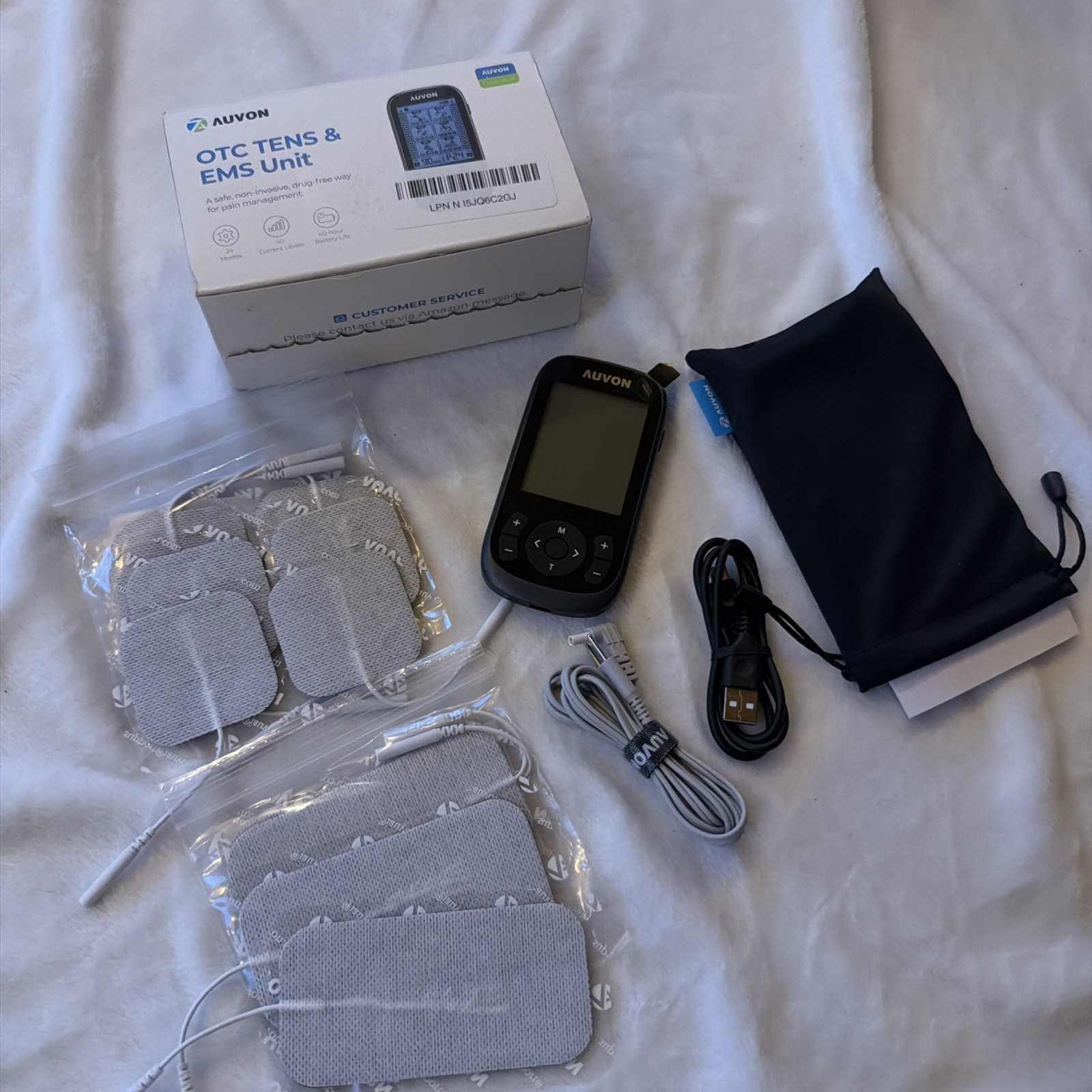 AUVON OTC TENS & EMS Unit Pain Relief Device