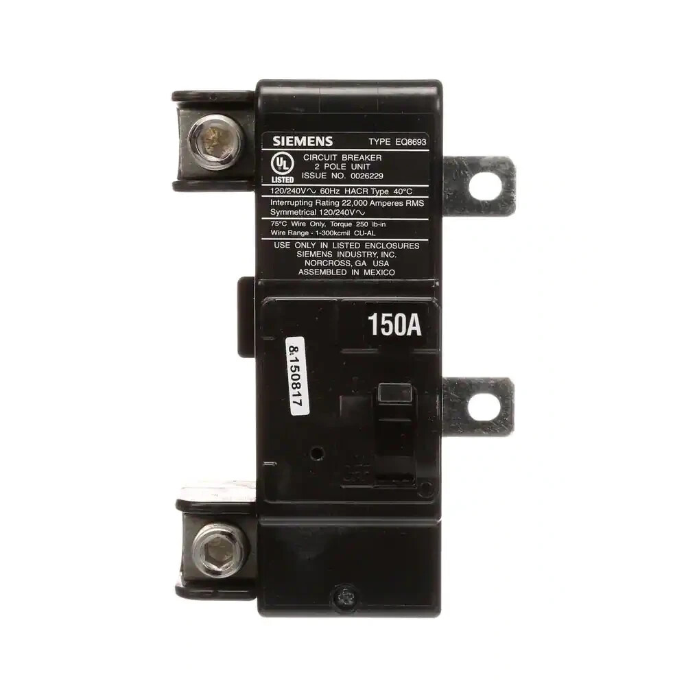 Siemens MBK150A 150-Amp SPST Main Circuit Breaker Ultimate Load Center EQ8693