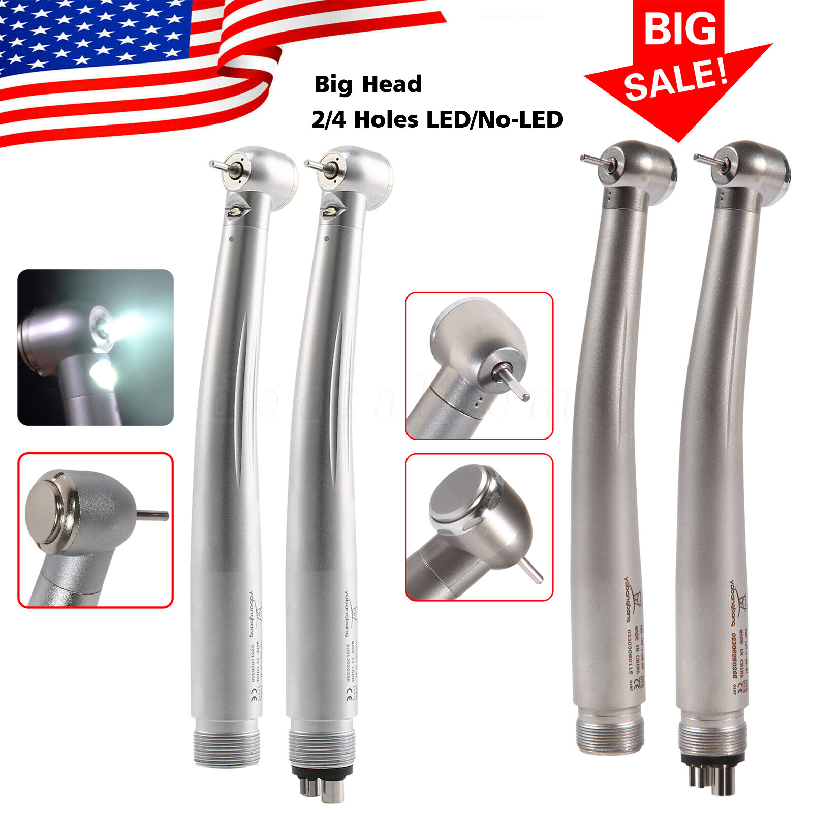 Yabang Dental (Optic LED E-generator ) High Speed Handpiece Air Turbine 4/2Holes