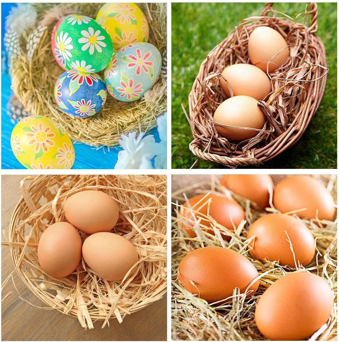 Fake Nest Eggs Wooden Brown Easter Eggs for Craft Get Hens to Lay Eggs 6Pcs