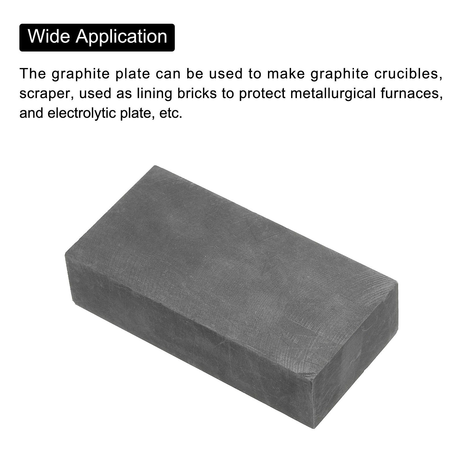 Graphite Block Ingot Rectangle Graphite Electrode Plate Board 100x50x25mm