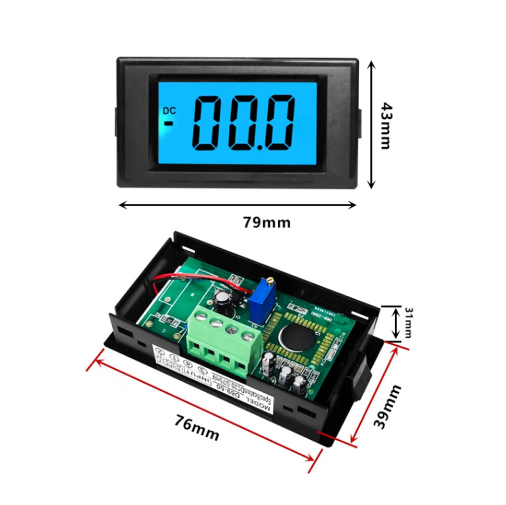 DC Millivoltmeter 0-199.9mV 200mV Digital Voltage Volt Panel Meter Voltmeter