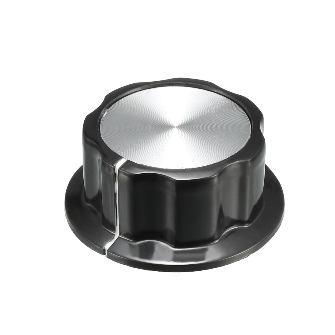 45x19mm Silver Tone Top Potentiometer Volume Control Rotary Knobs 6mm Shaft Hole