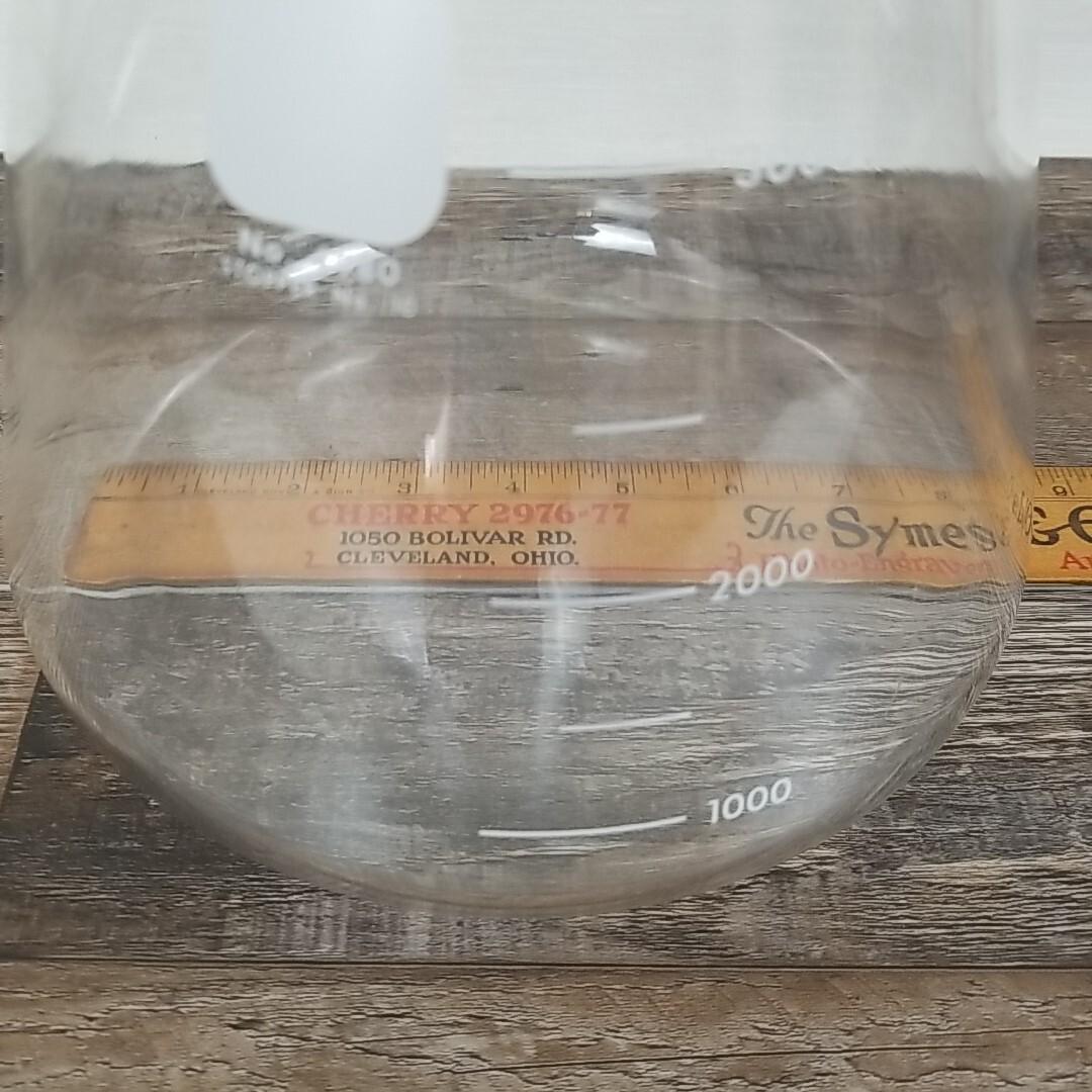 Laboratory Glass Flask Pyrex 4000ml Erlenmeyer Flask Heavy Rim Large/ England