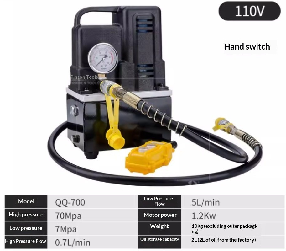 Portable Hydraulic Electric Pump QQ700 Ultra-Compact Oil Pressure Pump Electric