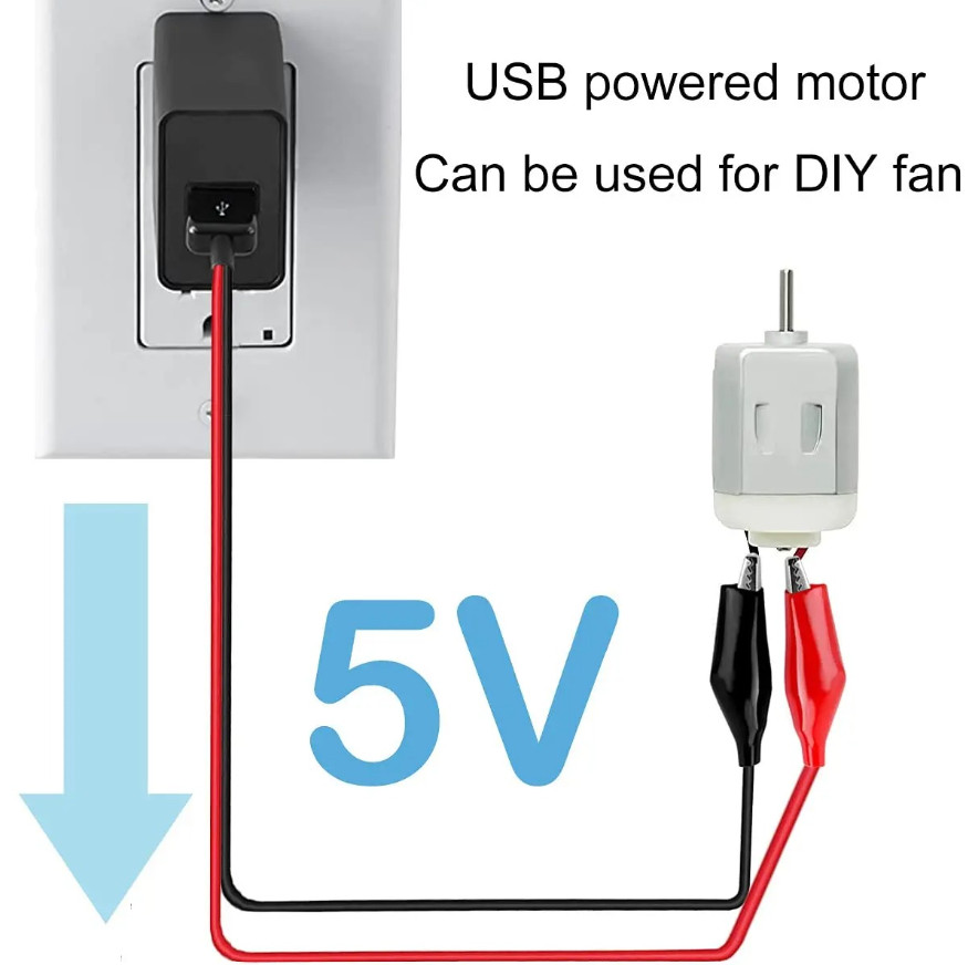 1pc Alligator Clip to USB Cable Copper Test Leads Power Supply Circuit Testing